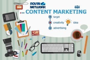 Rovin net content marketing services infographic